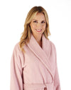 Rib Textured 46" Terry Towel Wrap Housecoat