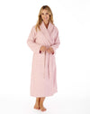 Rib Textured 46" Terry Towel Wrap Housecoat