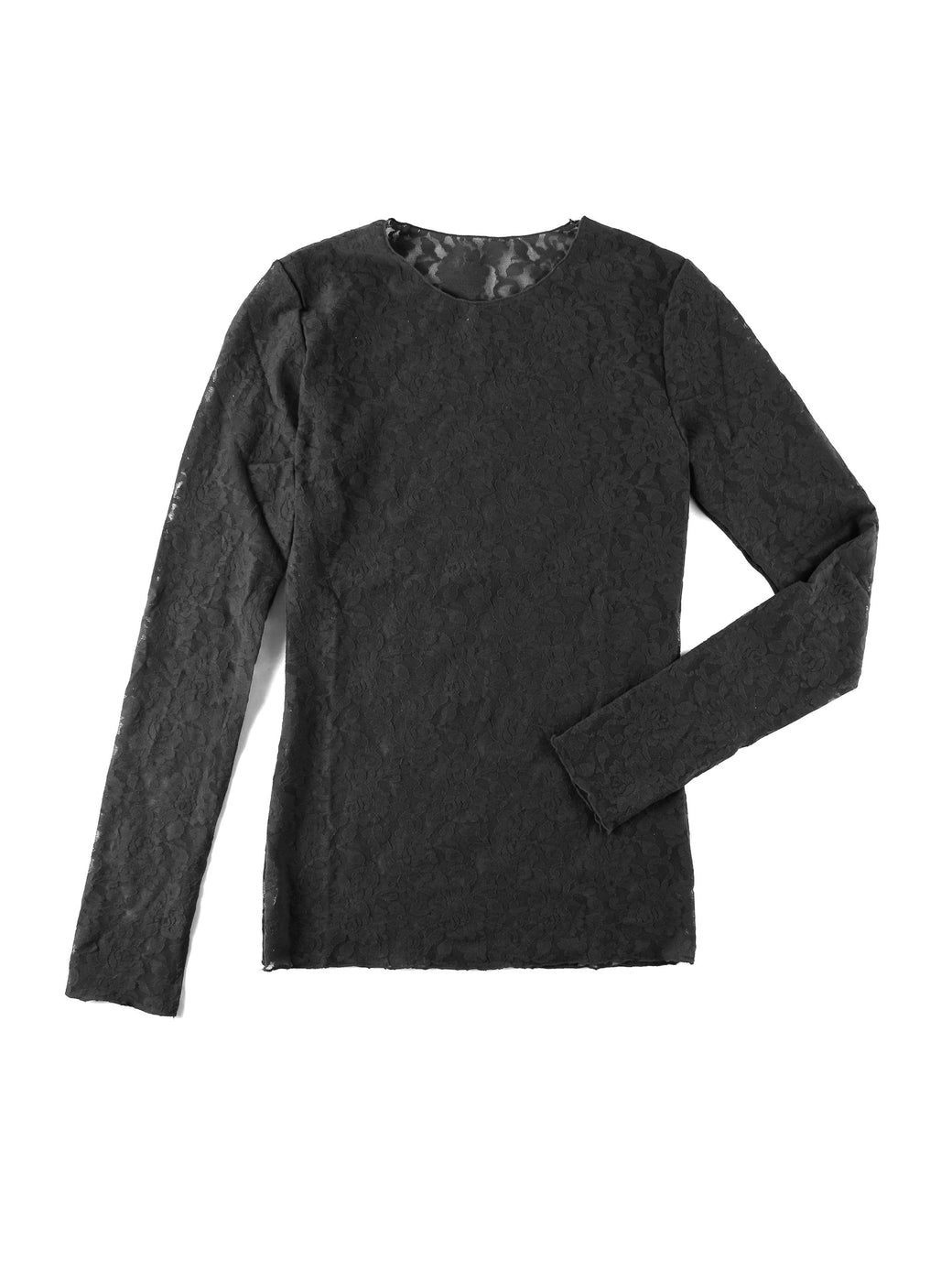 Signature Unlined Lace Long Sleeve Top