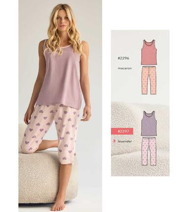 Infiore Sleeveless Cotton PJ Set