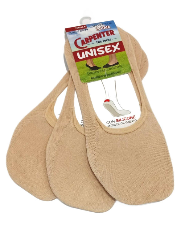 Carpenter Foot Liner Tri-Pack – Mercerized Cotton, Anti‑Slip Comfort