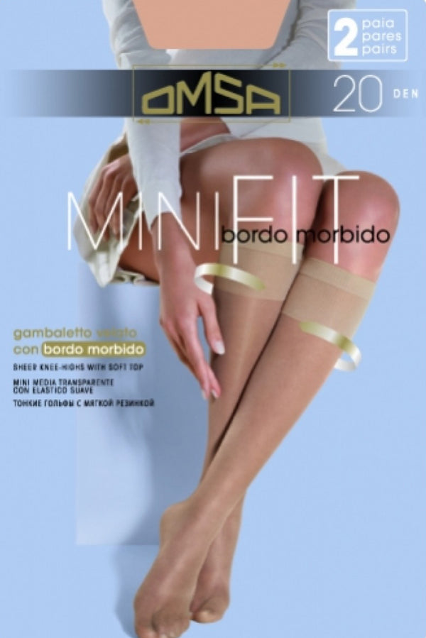 OMSA Minifit 20 Den Velvet Foot‑Liner (2‑Pack), available in Neutral Beige, Playa Black, and Blue Notte