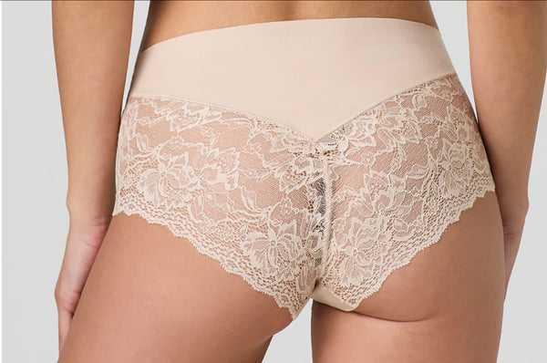 Jadea Women’s Laser-Cut Midi Brief – Stretch Cotton & Lace Comfort