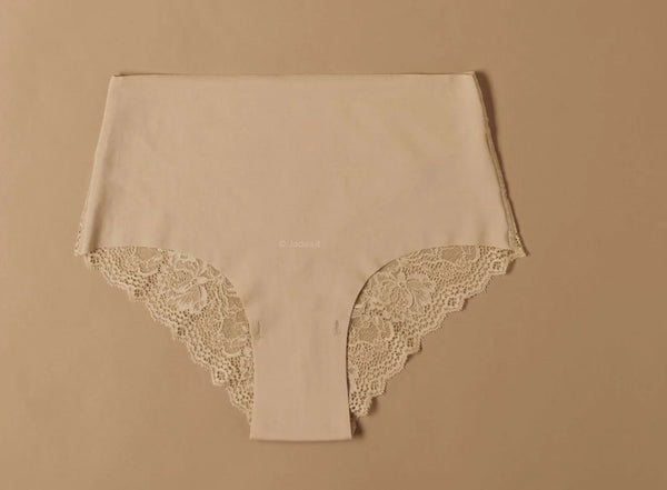Jadea Women’s Laser-Cut Midi Brief – Stretch Cotton & Lace Comfort