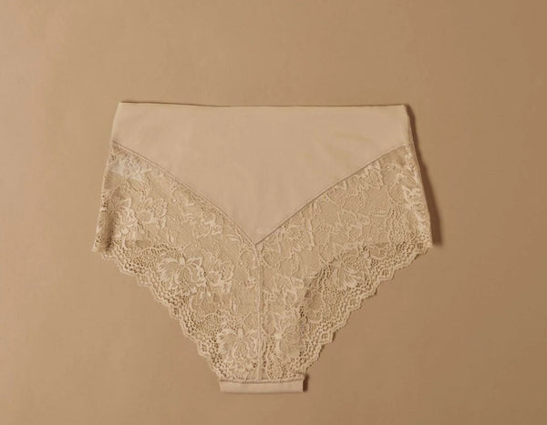 Jadea Women’s Laser-Cut Midi Brief – Stretch Cotton & Lace Comfort