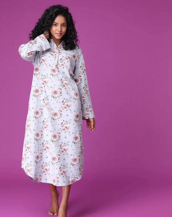 Mahogany - Carolyn Gown – Heavy-Weight Printed Cotton Comfort
