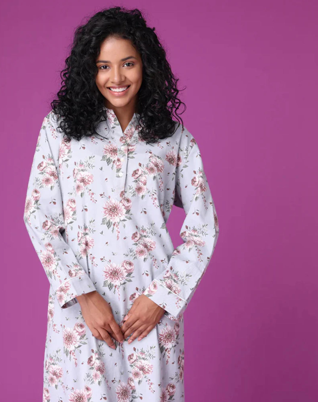 Mahogany - Carolyn Gown – Heavy-Weight Printed Cotton Comfort