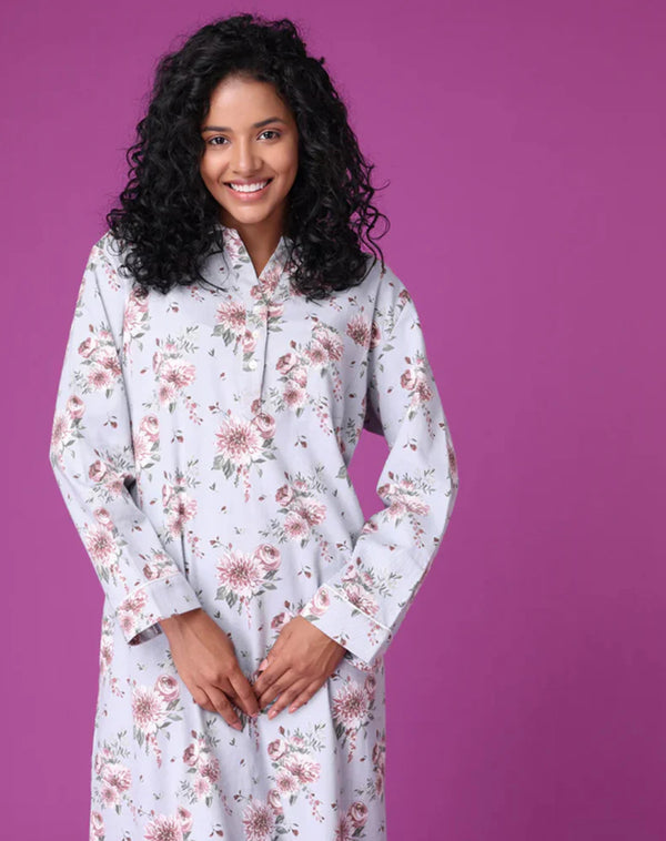 Mahogany - Carolyn Gown – Heavy-Weight Printed Cotton Comfort