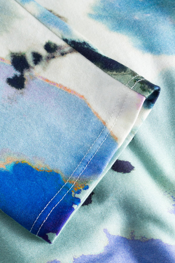 Louis Féraud Fancy Flower Pyjama Set – Elegant Cotton-Blend Floral Sleepwear in Blue