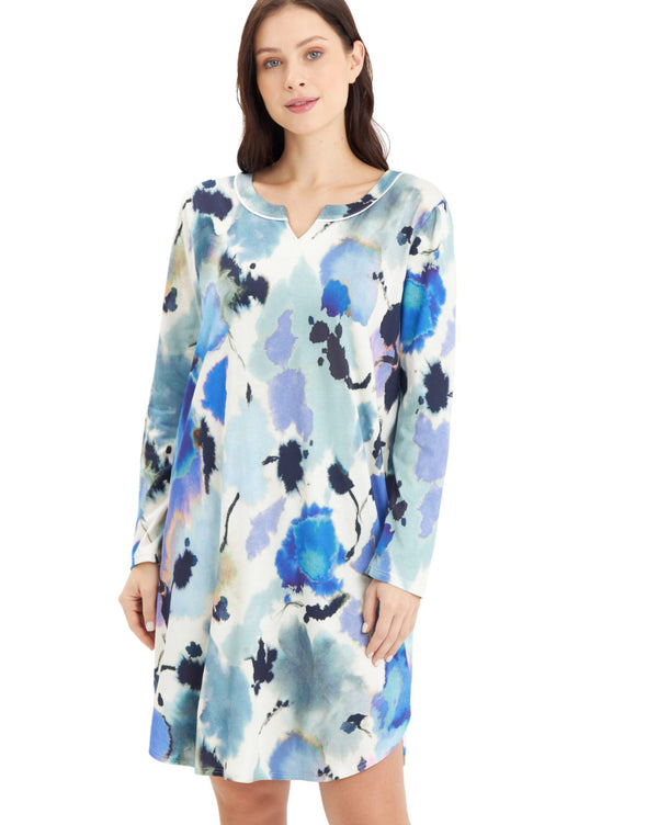 Féraud Nachthemd – Batik-Floral Style Nightdress in Soft Cotton-Modal