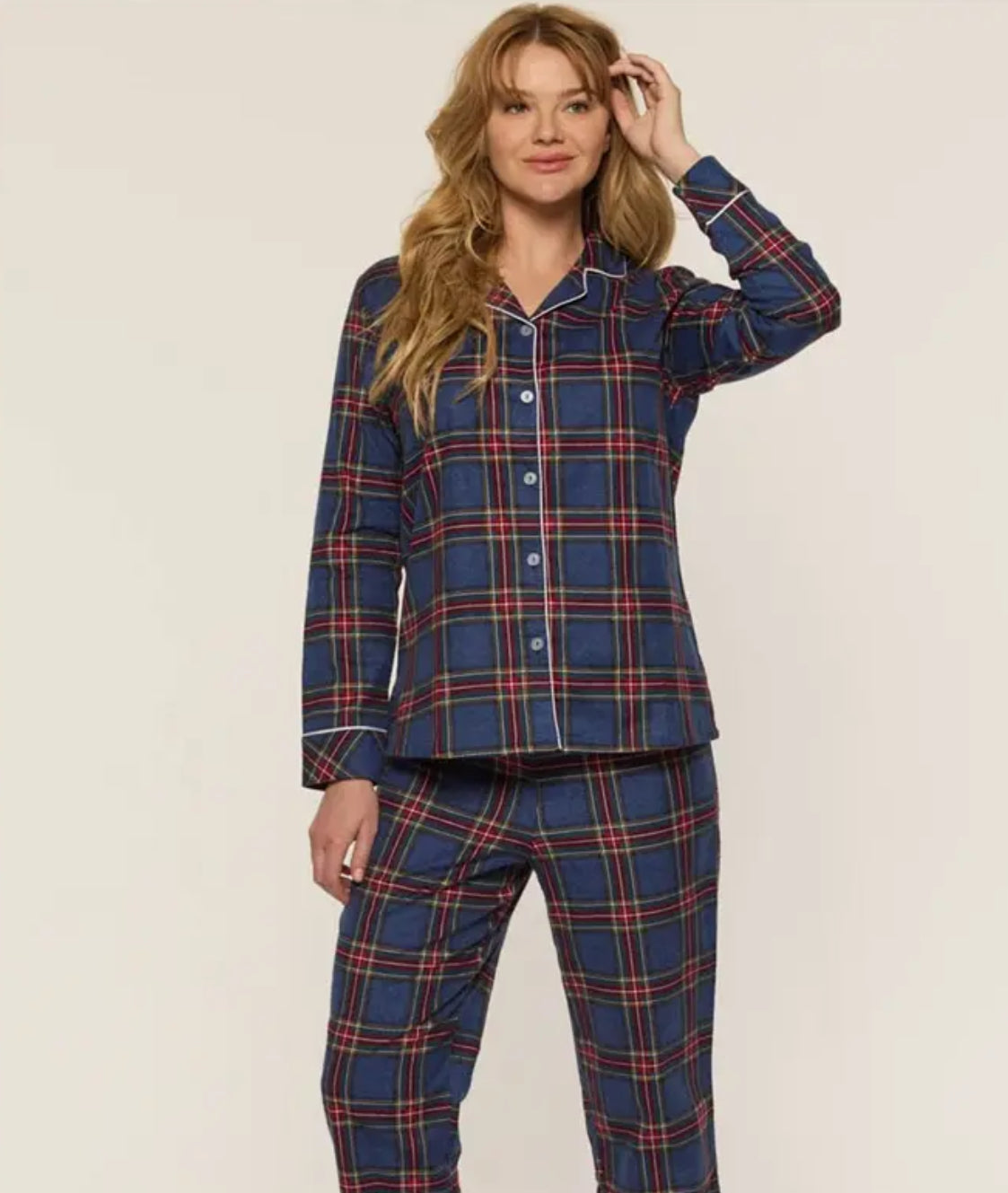 Claudel Plaid Pajama Set