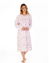 Slenderella Floral Luxury Flannel Nightdress – Classic 43″ Cotton Sleepwear