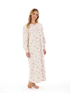 Slenderella Floral Luxury Flannel 51" Nightdress – Cozy All-Night Comfort & Classic Style