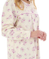 Slenderella Floral Luxury Flannel 51" Nightdress – Cozy All-Night Comfort & Classic Style