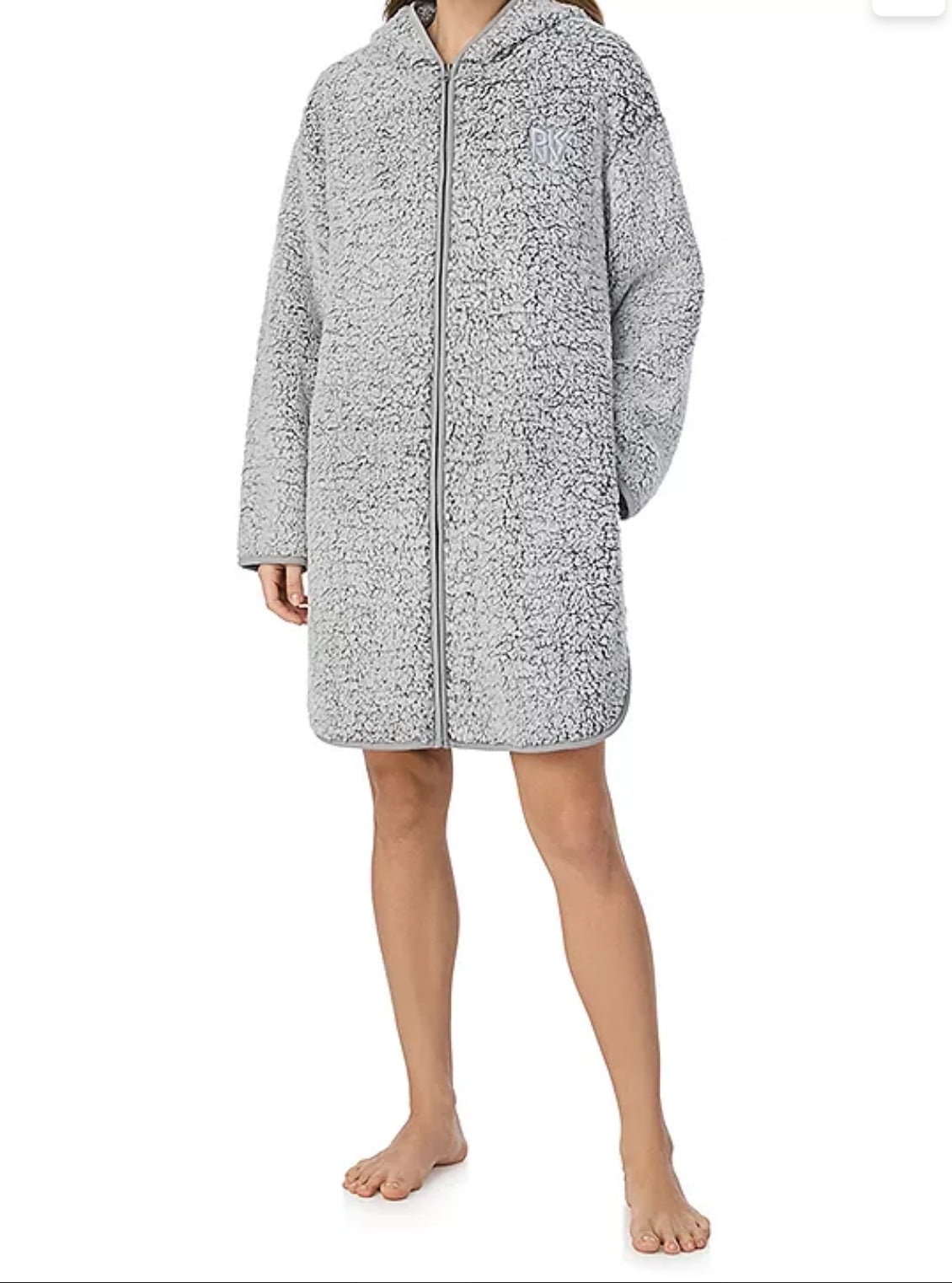 DKNY Women’s Short Hooded Robe – Modern Lounge Luxury with Everyday Comfort
