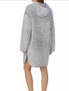 DKNY Women’s Short Hooded Robe – Modern Lounge Luxury with Everyday Comfort