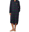 Lauren Ralph Lauren Plaid Ballet Sleepshirt – Classic Button-Front Comfort in Brushed Flannel Twill