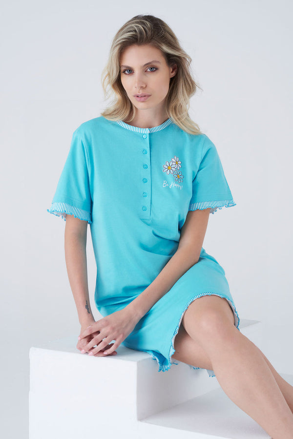 Karelpiu  Be Happy Cotton Nightgown