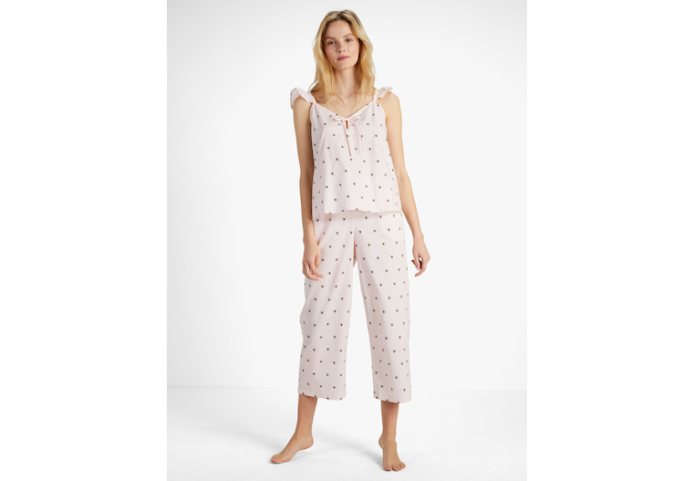 Kate Spade Busy Bee Lawn Cotton Poplin Crop Pajamas