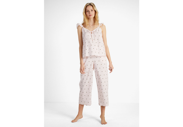 Kate Spade Busy Bee Lawn Cotton Poplin Crop Pajamas