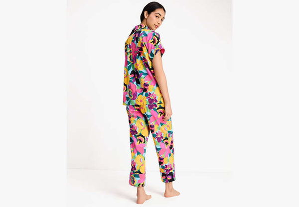 Kate Spade Organic Lawn Cotton Crop Pajamas - Orchid Bloom