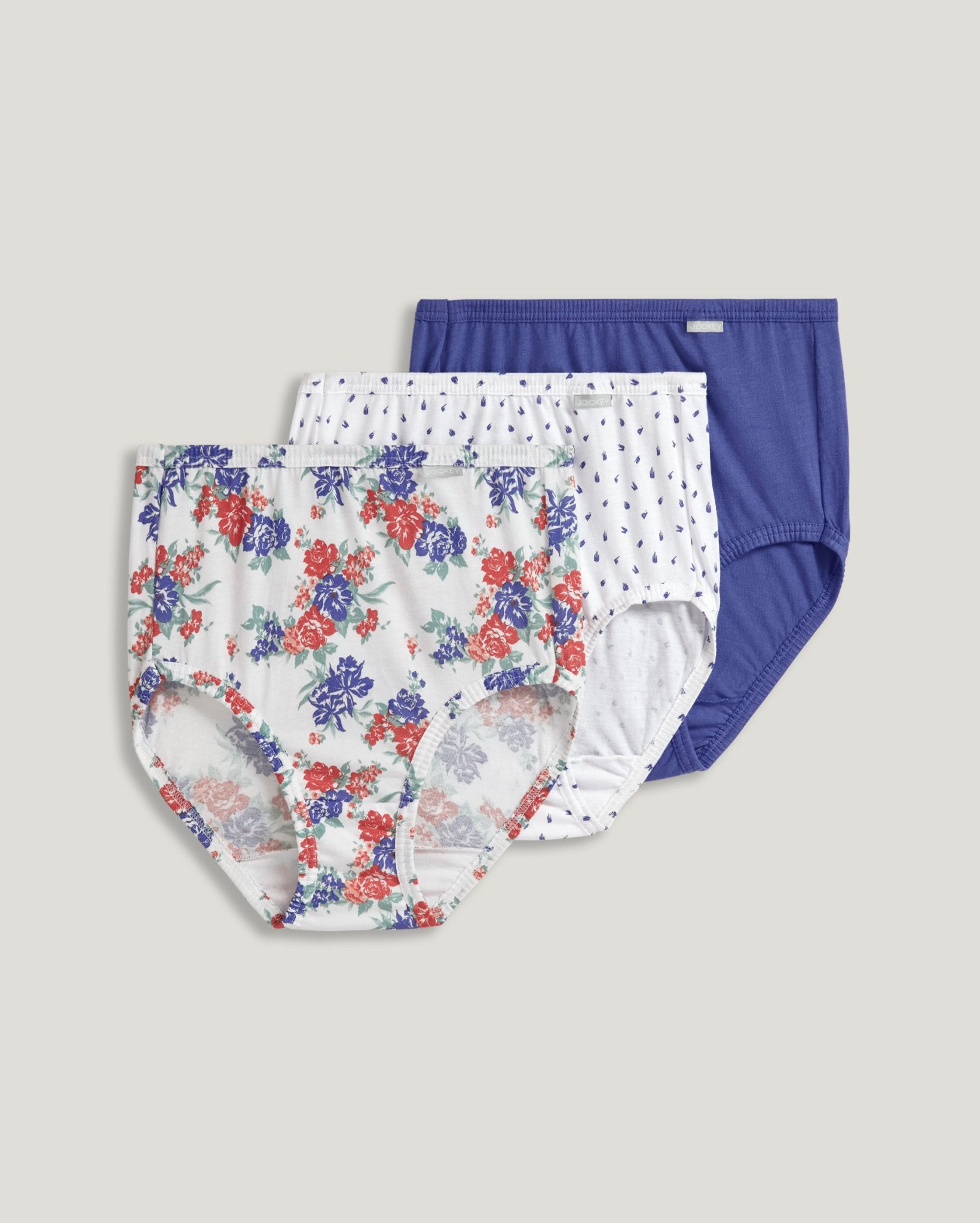 Jockey 3 Pack Elance Cotton Full Briefs
