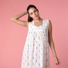 Mahogany 100% Cotton Short Sleeveless Nightgown - June