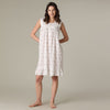 Mahogany 100% Cotton Short Sleeveless Nightgown - Cherie