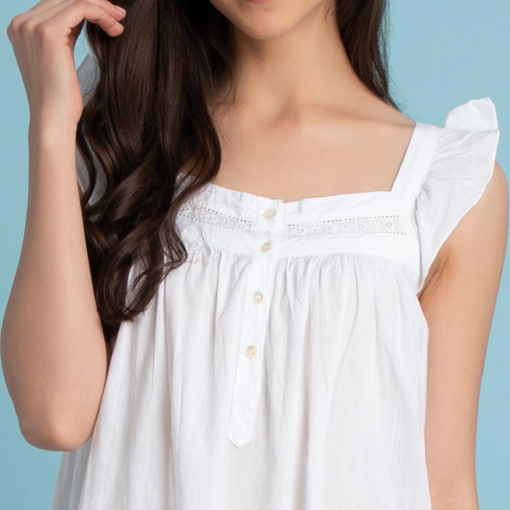 Mahogany 100% Cotton Short Sleeveless Nightgown - Nicola