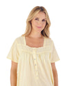Dobby Dot Woven Cotton Cap Sleeve Nightgown