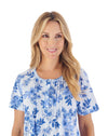 42" Tonal Floral Print Jersey Nightdress