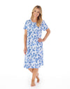 42" Tonal Floral Print Jersey Nightdress