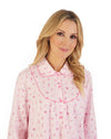 51" Floral Luxury Cotton Flannel Nightdress