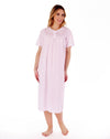 Slenderella Embroidered Yoke 45" Cotton Woven Nightdress