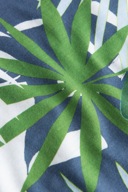 Rosch Leaf Print Cotton Modal Sleeveless Nightgown Lounger