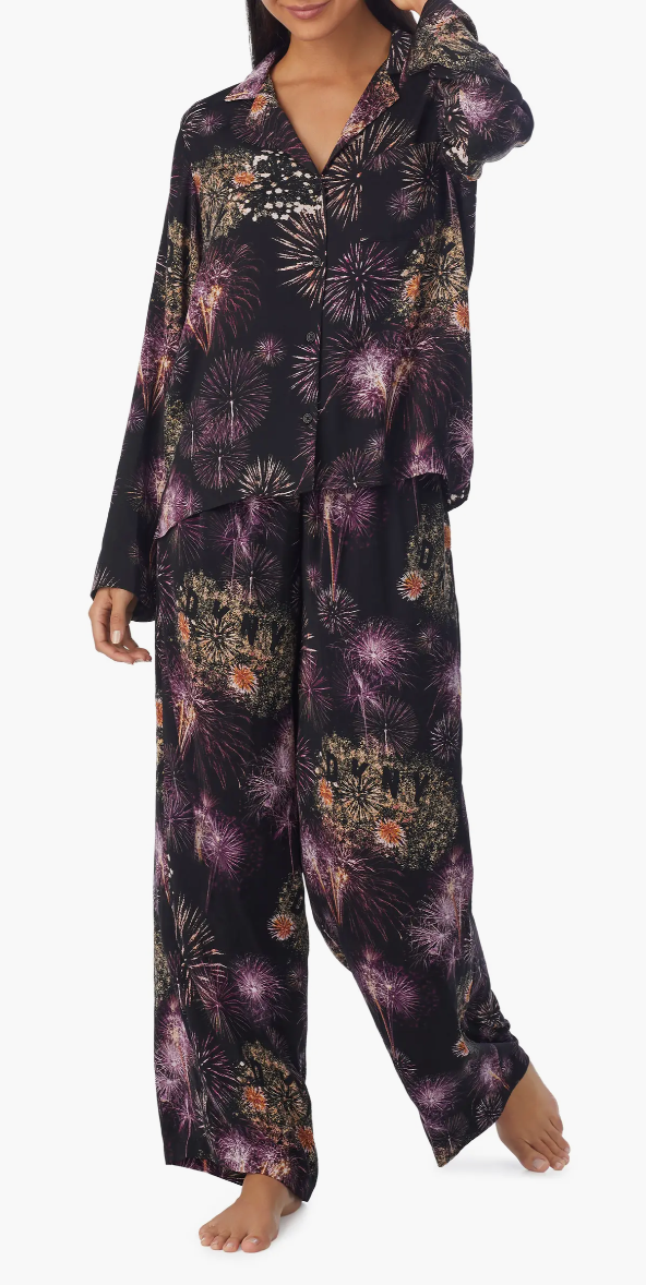 DKNY Fireworks Print Satin Pajamas