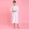 Bee Embroidered Long Sleeve 100% Woven Cotton Gown