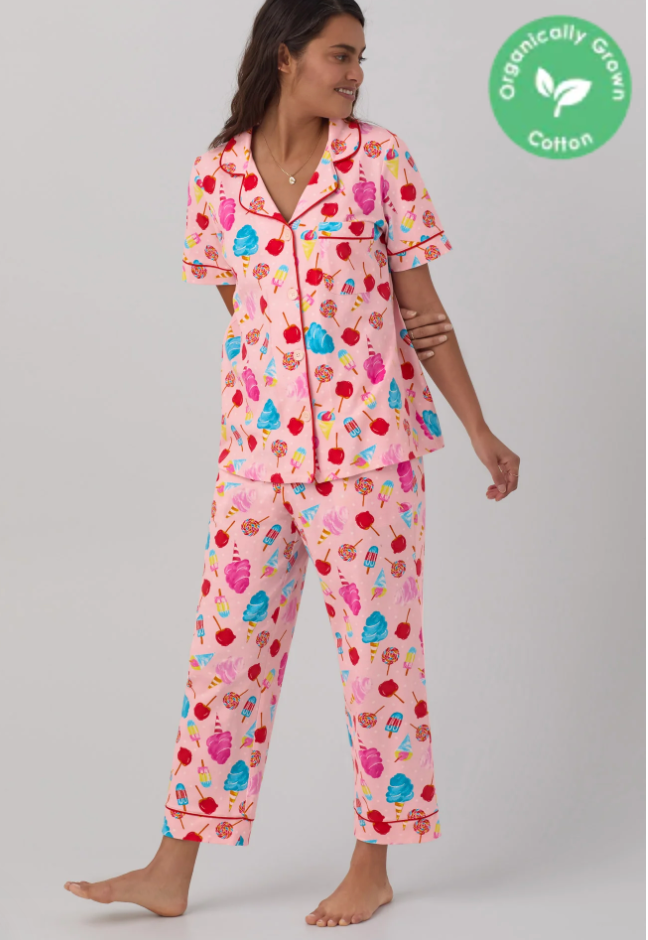 BedHead Sweet Treats Organic Cotton Cropped Pajamas