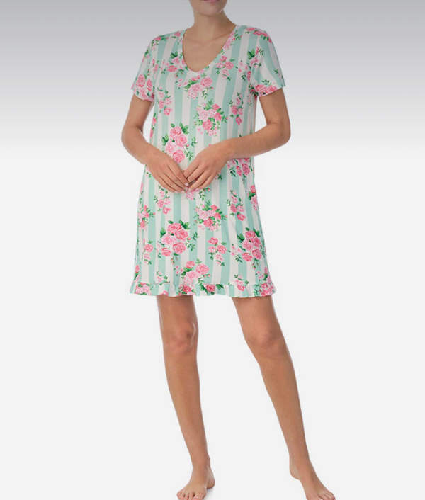 40 Winks Heart Print 40" Cotton Jersey Nightdress