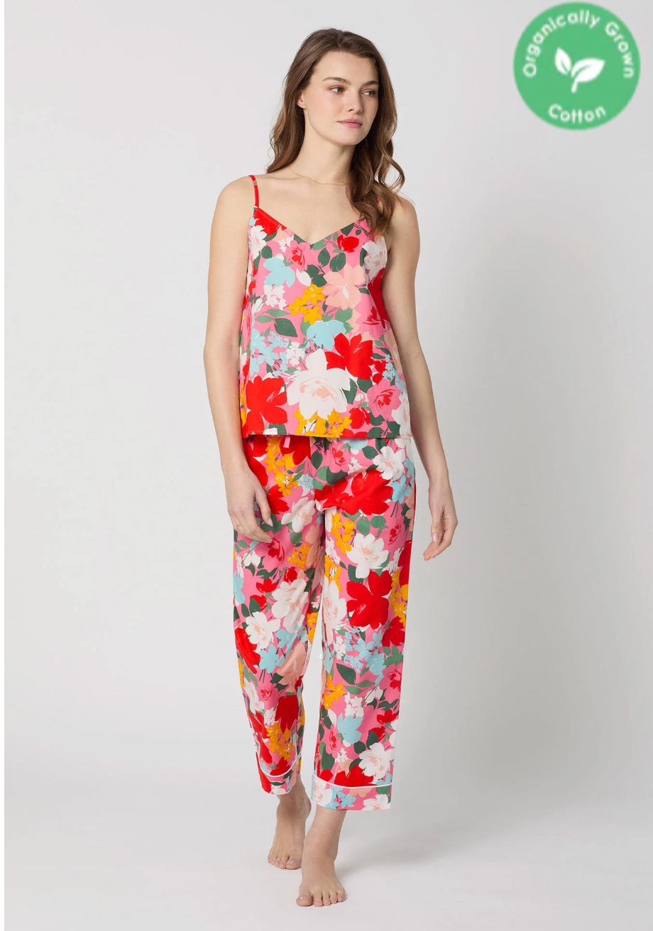 BedHead 100% Organic Cotton Poplin Cassandra Cami Crop Pjs