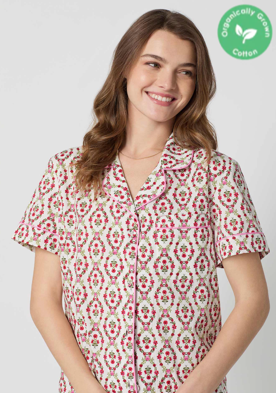 BedHead 100% Organic Cotton Poplin Olivia Crop Pjs