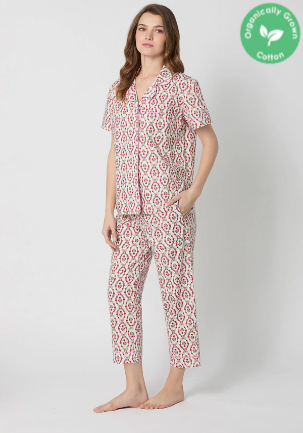 BedHead 100% Organic Cotton Poplin Olivia Crop Pjs