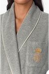 Lauren Ralph Lauren Embroidered Crest Polar Fleece Wrap Robe