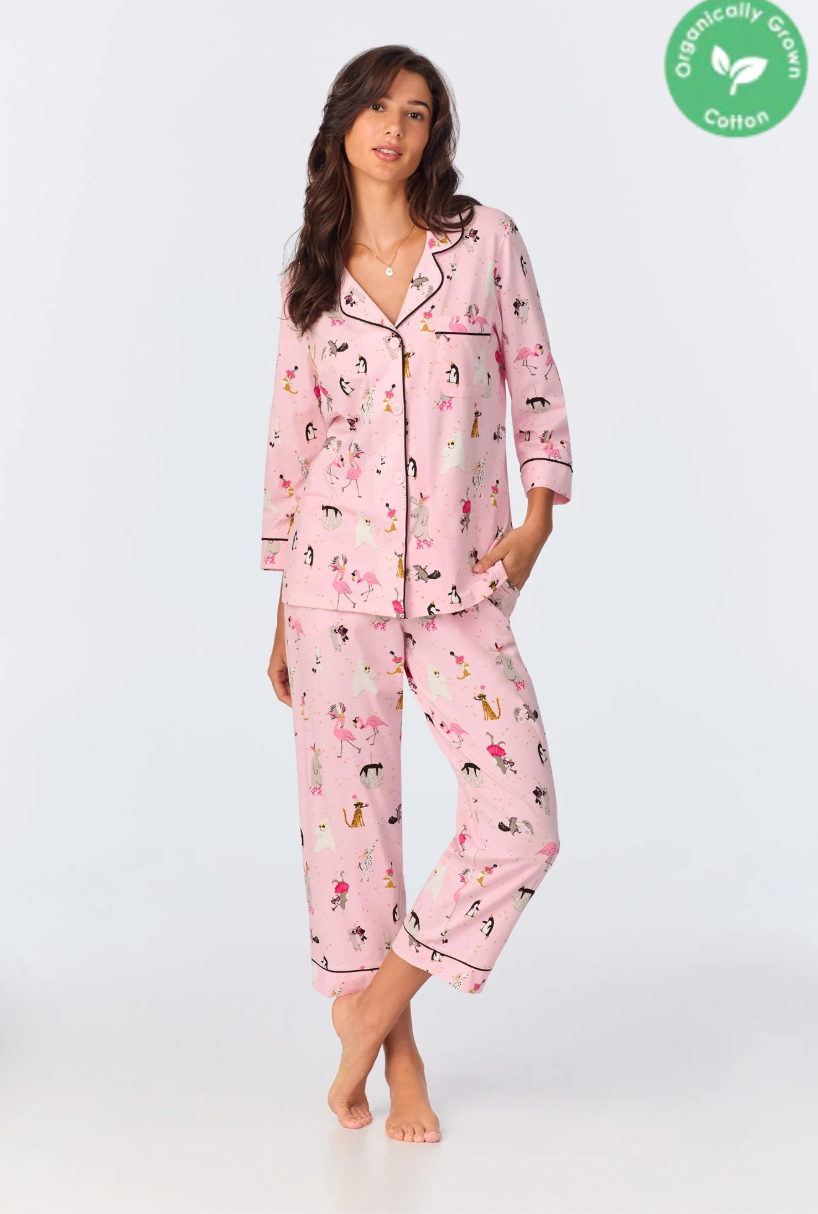 BedHead Organic Pima Cotton Classic PJ Set, Party Animals