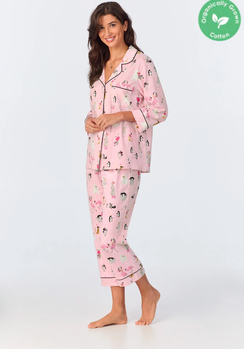 BedHead Organic Pima Cotton Classic PJ Set, Party Animals