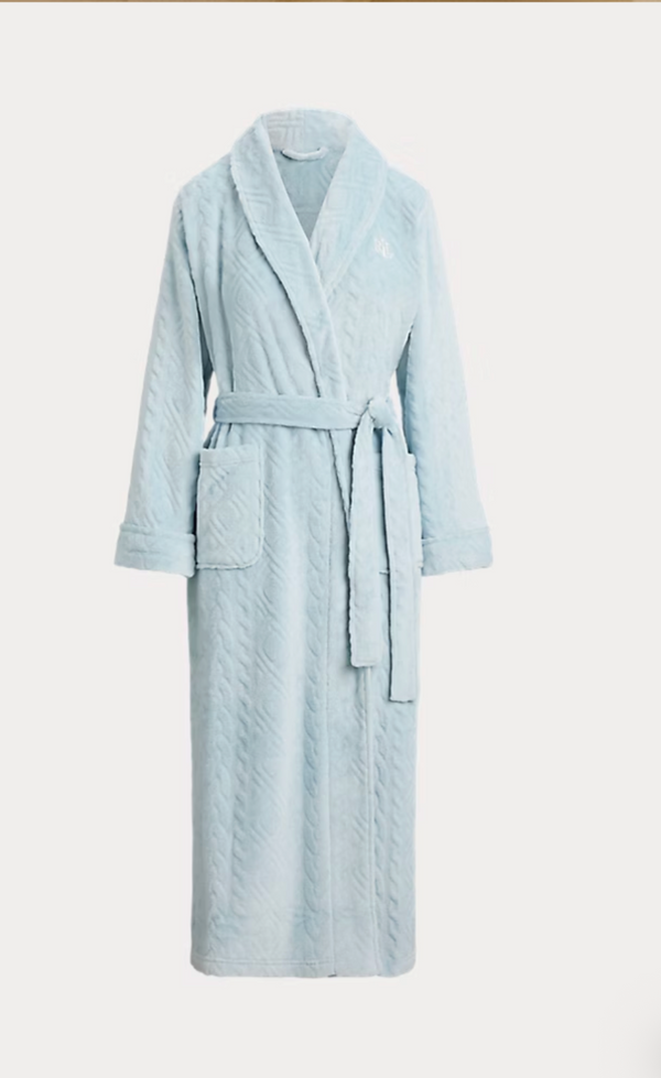 Lauren Ralph Lauren Blush Chenille Shawl Collar Robe
