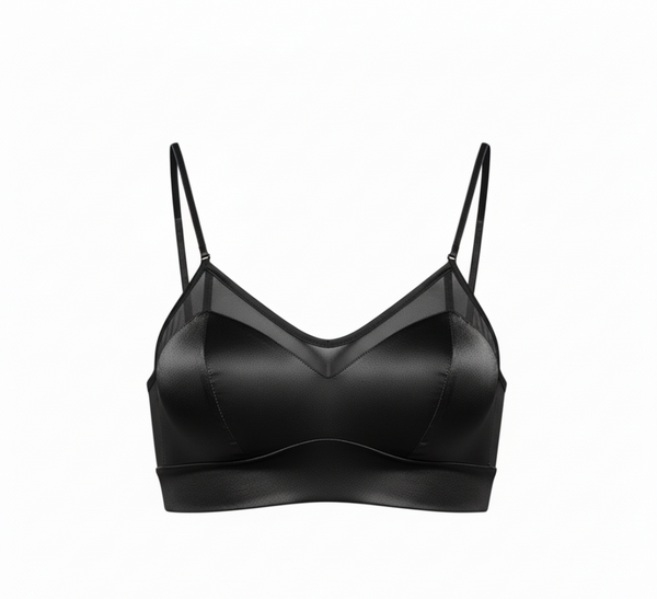 Aura 6A Mulberry Silk Mesh Detail Bralette