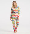 Little Blue House Unisex Adult Cream Fair Isle Onesie