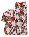 Cyberjammies Tara Apple Print Wide Leg Pyjama Set