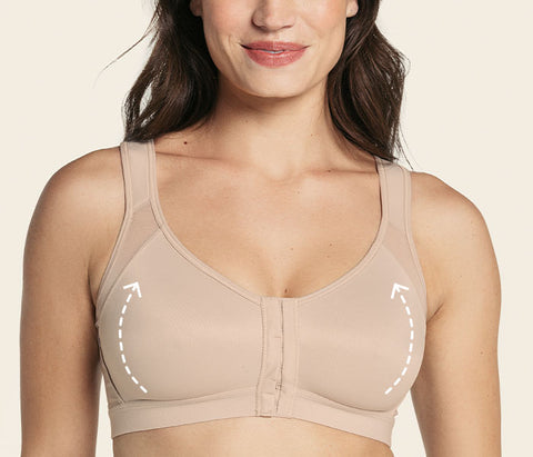 Front Opening Post Surgery Unlined Wireless Posture Corrector Bra